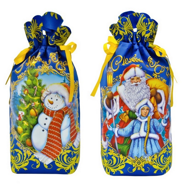 сладкий новогодний подарок Под. Мешочек Новогодняя семейка Синий (М1000С9079)