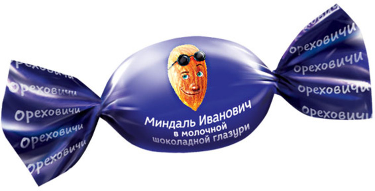 Миндаль Иванович в молочной шоколадной глазури (КДВ)